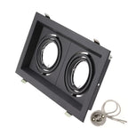 Square GU10 MR16 Recessed Downlight Frame Bracket Single Double Triple Ring Adjustable