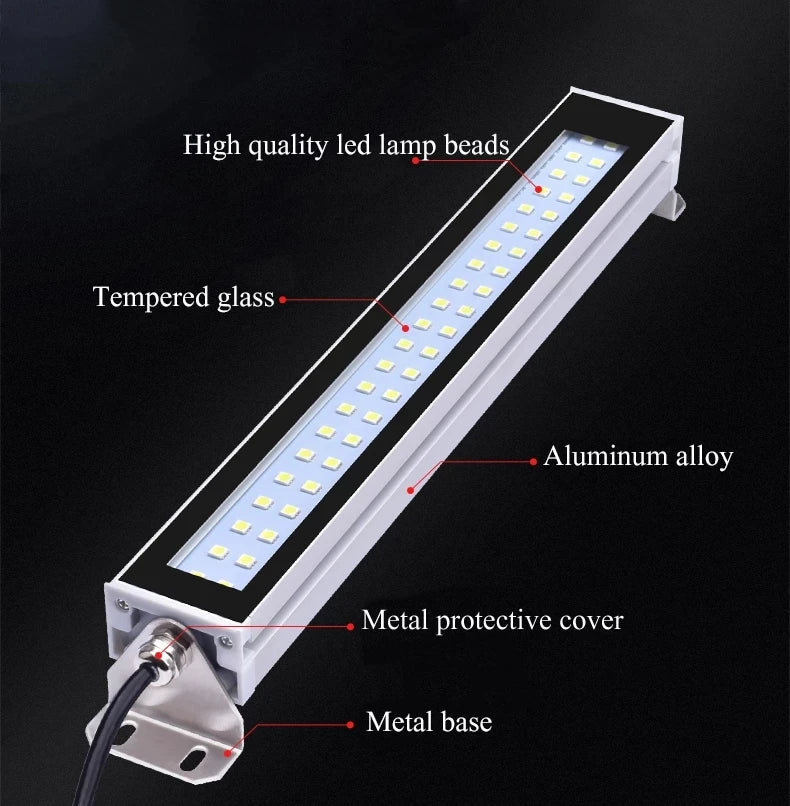 LED Flood Light IP67 Black Shell AC 110-220V DC 24-36V Outdoor Wall Garden Spotlight