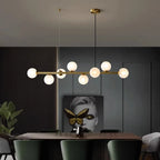 Modern Multi-Head Glass Pendant Chandelier 8 10 12 Heads 72-106W 4-Mode AC 90-240V