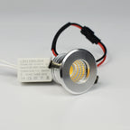 3W Mini COB LED Recessed Spotlight 270lm 30° CRI 80+ IP44 D37mm 28-30mm Cutout Dimmable