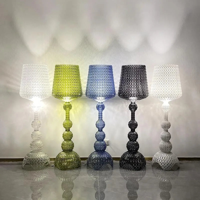 Italian Designer Hollowed Acrylic Floor Lamp E27 500x1650mm AC 110-240V White Black Blue