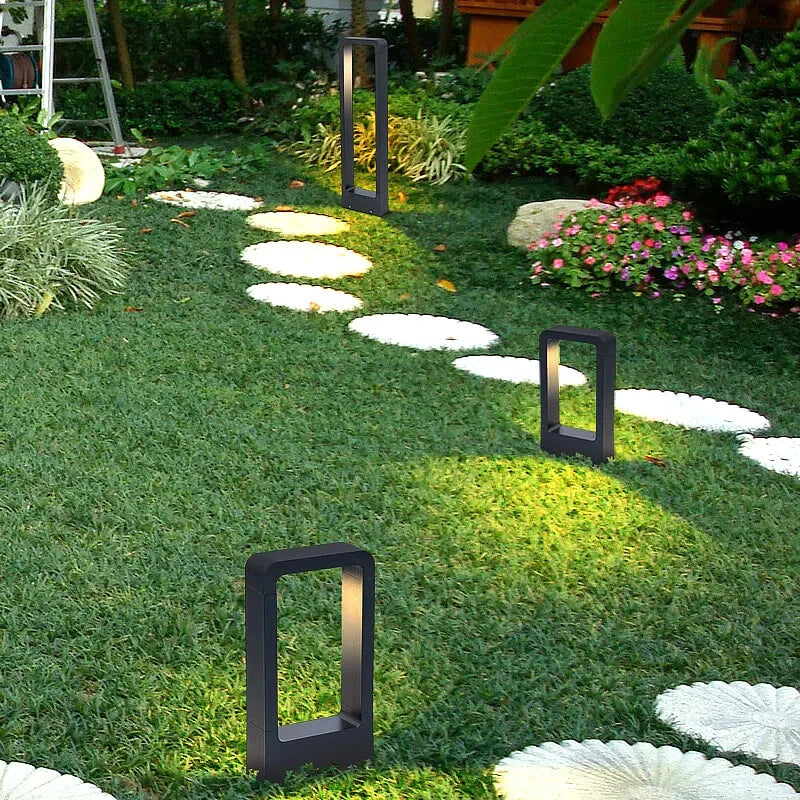 IP65 LED Outdoor Lawn Lamp 10W Die Cast Aluminum Acrylic Fixed Base AC 85-265V Warm White Cool White Garden Path Landscape Black