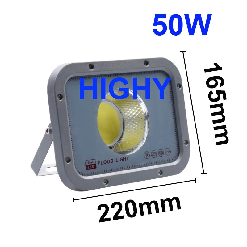 COB LED Flood Light 50W 100W 150W 200W IP65 90° AC 110-240V Warm Cool White Aluminum