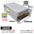 AC 110-220V to DC 12V 24V Power Supply 5A 10A 20A 40A LED Strip Indoor Aluminum Constant Voltage