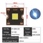OSRAM High-Power LED Chip 40W 60W 80W 150W 200W 300W 400W Cold White 7000-9000K Copper