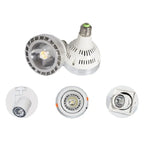 PAR30 COB LED Spotlight 35W E26 E27 3500-4200lm CRI 80+ 24° AC 110-240V 3-Color