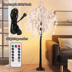 Cherry Blossom LED Tree Light 6ft 450 LEDs 8 Modes Remote DC 12V Indoor Decoration