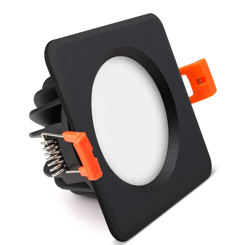 IP65 Waterproof LED Recessed Downlight Square Round 5W 7W 9W 12W 15W 85-265V Black White