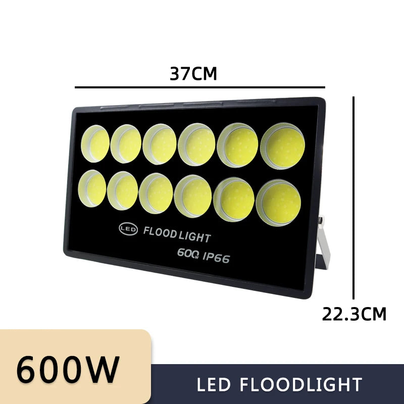 IP66 LED Flood Light 100W 200W 300W 400W 500W AC 110-240V Outdoor Wall Street Spotlight