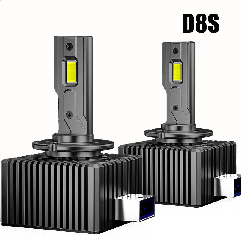 D1S D2S D2R D3S D4S D4R D5S D8S LED Headlight 35W 6000K Canbus All-in-One Fan Cooled 2-Pack