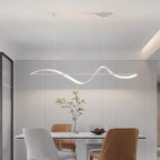 Modern Linear LED Pendant Chandelier 40W 60W 75W 120-160cm Black White Gold AC 110-265V