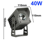 IP65 COB LED Flood Light 15W 20W 30W 40W CRI 92 Brushed Aluminum AC 85-260V or DC 24V Warm White Cool White Outdoor Landscape Spotlight