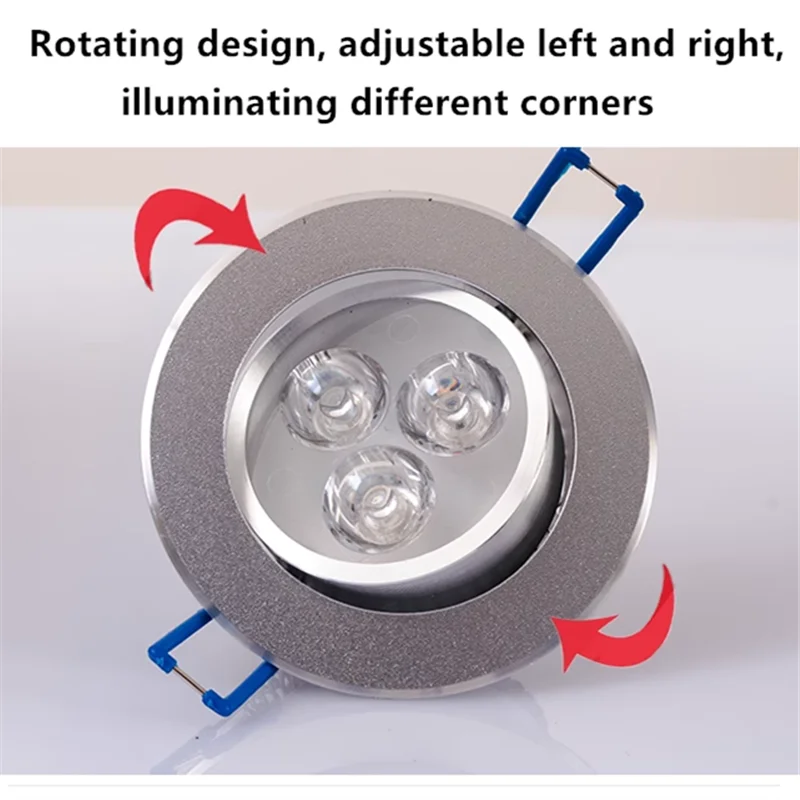 COB LED Recessed Downlight 3W 6W 10W 14W 18W 24W CRI 95 120 Degree IP52 Die Cast Aluminum Dimmable Driver Included AC 85-265V Warm White Natural White Cool White