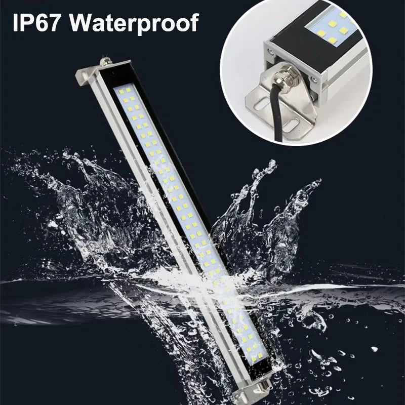 LED Industrial CNC Machine Lamp IP68 5W-15W 22-52cm DC 24V AC 85-265V Oil-Proof Aluminum