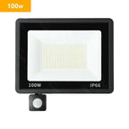 PIR Motion Sensor LED Flood Light 10W 20W 30W 50W 100W IP66 6000K AC 110-240V Outdoor