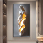 Modern Abstract Painting LED Wall Lamp Crystal Dimmable Remote AC 90-260V Living Room