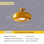 Vintage Glass LED Pendant Chandelier Gold Metal Single AC 90-260V Bedroom Dining Room