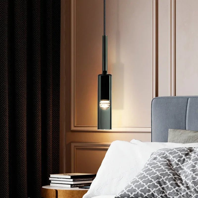 Modern Iron Glass E26/E27 Pendant Light Black 1.5m Cord AC 90-260V Living Room Bedroom