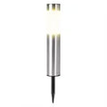 Solar LED Garden Post Lawn Light IP65 Stainless Steel PP 600mAh NiMH 8 to 15 Hour Runtime 43cm Pathway Courtyard Driveway Silver