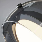 Modern LED Glass Pendant Light 12W 36W Gray Plated Full-Spectrum Touch Switch AC 90-260V