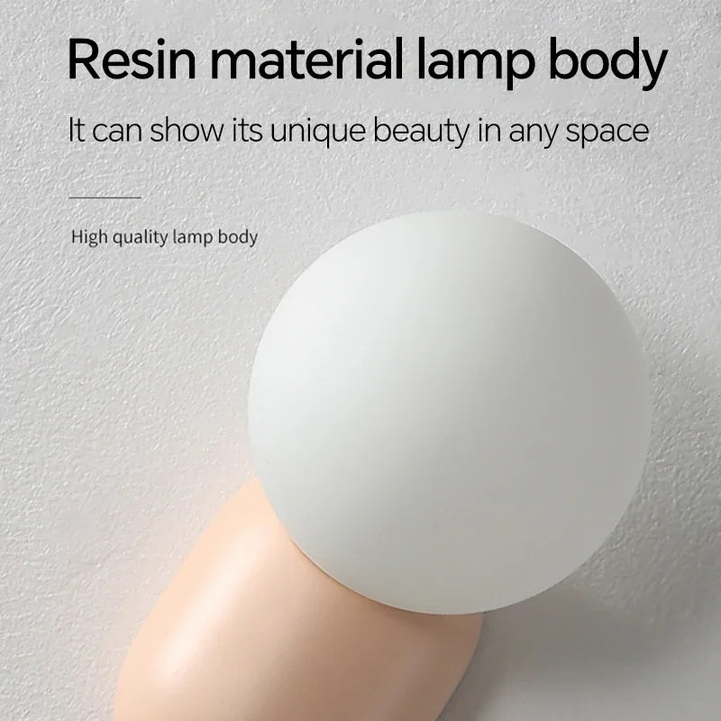Nordic Macaron LED Wall Sconce G9 Resin Frosted Glass 4 Colors Touch Switch 90-260V
