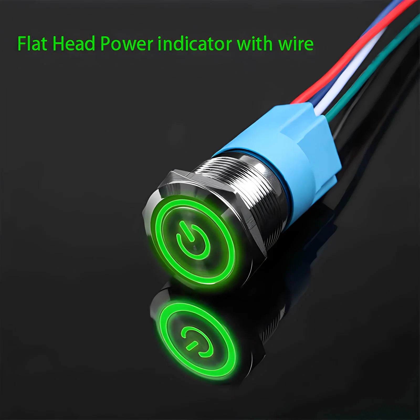 LED Illuminated Metal Push Button Switch 16mm 19mm 22mm 5A Momentary Latching 3-220V 5 Colors