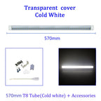 T8 LED Tube 20W 57cm 270-Degree V-Shape Epistar SMD2835 Clear Milky 110-220V Warm Cool White