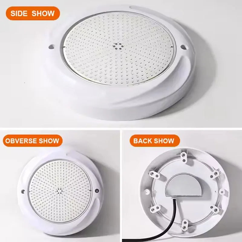 IP68 RGB LED Swimming Pool Light 18W 25W 35W DC 12V Wall Mounted Remote Control ABS PC Resin Filled D230mm Spa Pond Villa