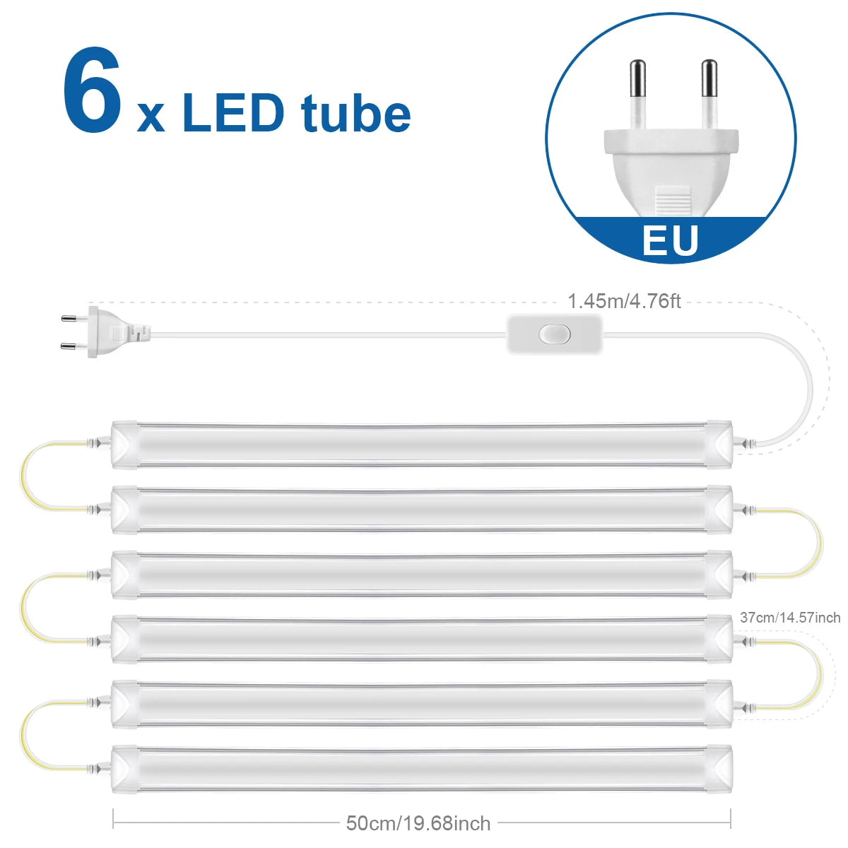 50cm LED Tube Light T5 15W T8 25W SMD2835 CRI 80 Warm Neutral Cool White AC 85-265V