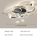 Modern Luxury LED Pendant Chandelier Iron Acrylic White Gold Black Dimmable Remote 85-265V