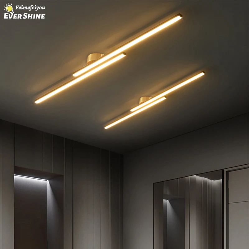 Modern LED Ceiling Light 3-Color Switch Remote Dimmable Black White Gold AC 90-260V