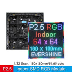 P2.5 64x64 Indoor Full-Color LED Module 160x160mm SMD2121 HUB75E 1/32 ≥1000Hz 800nit DC 5V