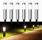 Solar LED Floor Lawn Lamp IP65 Waterproof Motion Sensor Stainless Steel Plastic Outdoor Garden Landscape Path Light