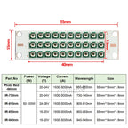 High-Power IR Deep Red LED Chip Module 50W 100W 660nm 730nm 850nm 940nm 55x15mm Grow Light