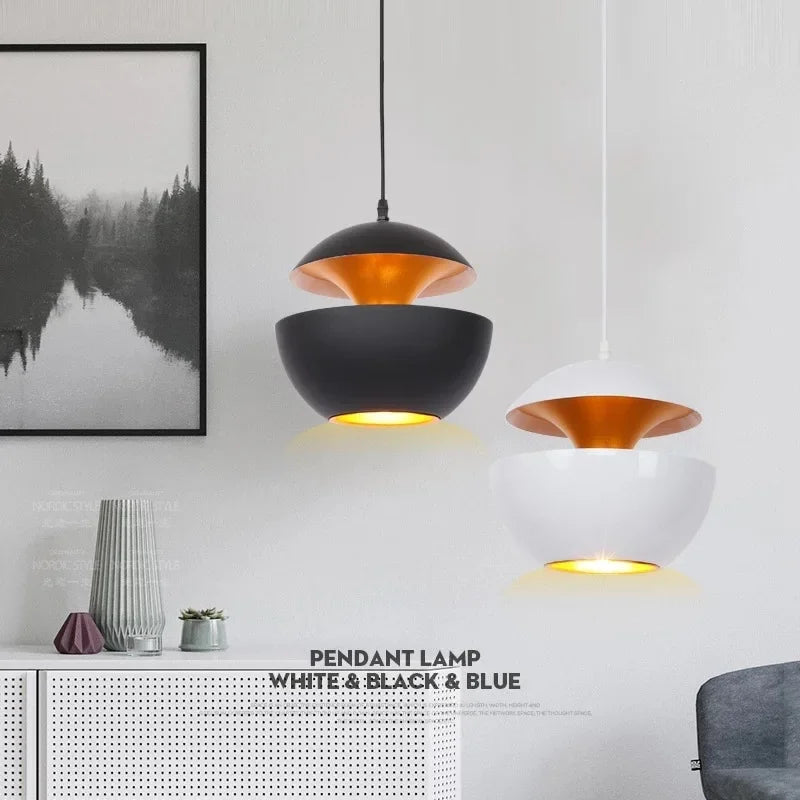 Modern Nordic Pendant Light E26 E27 Aluminum Chandelier D25cm D35cm Living Dining Room