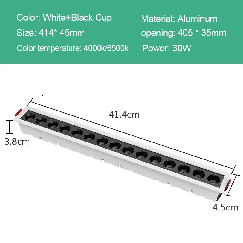 Modern Rectangle LED Ceiling Downlight Recessed Light