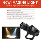 80W COB LED Stage Follow Spot Light DMX512 Voice Control Standalone AC 110-220V 30x12x12cm
