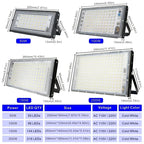 LED Flood Light 50W 100W 150W 200W SMD2835 IP65 CRI 85+ 180° AC 110-220V 4500-18000lm