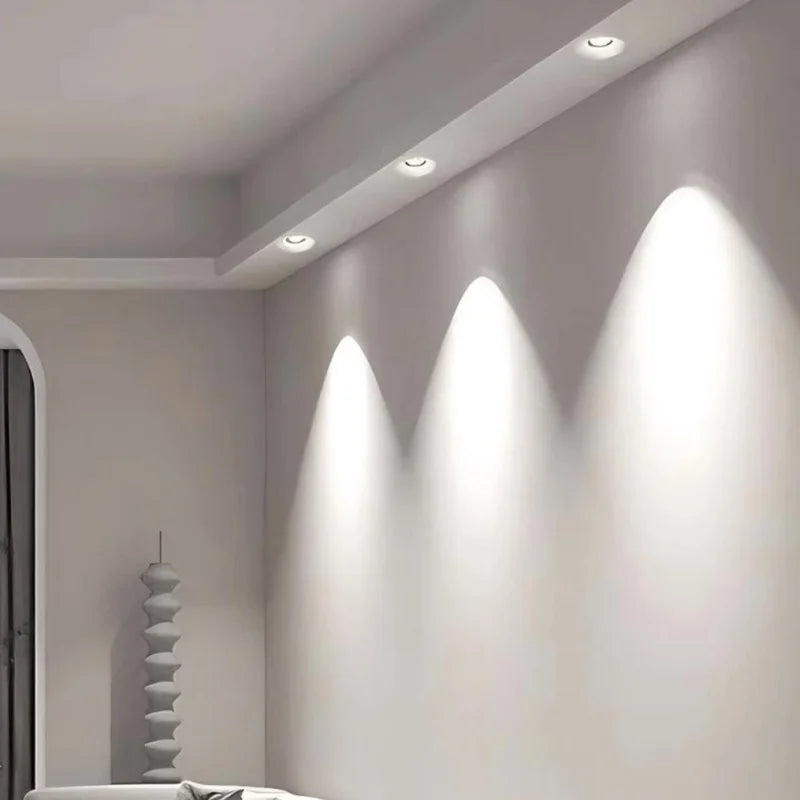 Dimmable COB LED Recessed Downlight 7W 9W 12W 15W 18W 20W 4 Beam Angles CRI 92+ 85-265V
