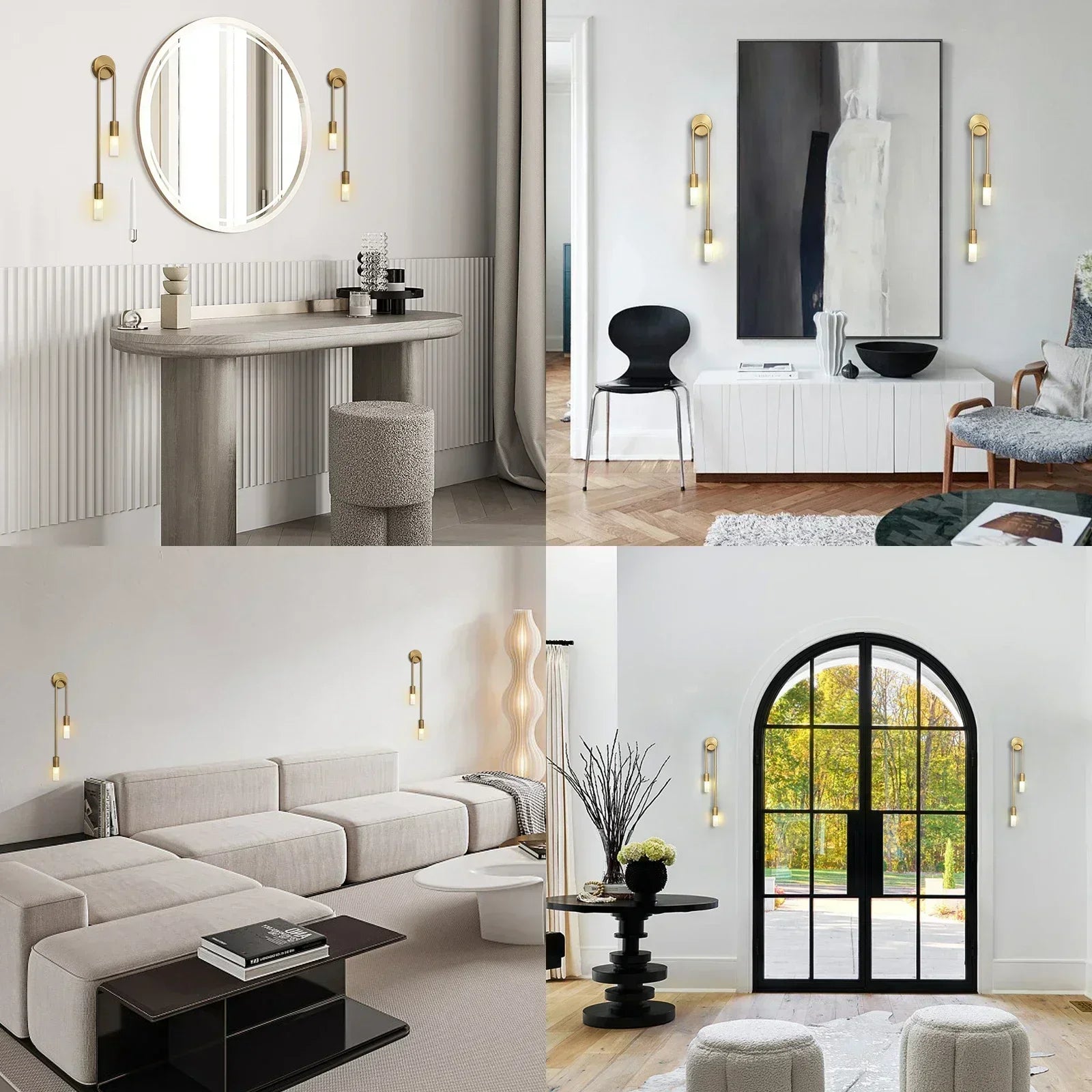 Modern Nordic LED Wall Lamp G9 Gold Metal Acrylic 8x55cm 10x67cm 90-260V Bedroom Hotel