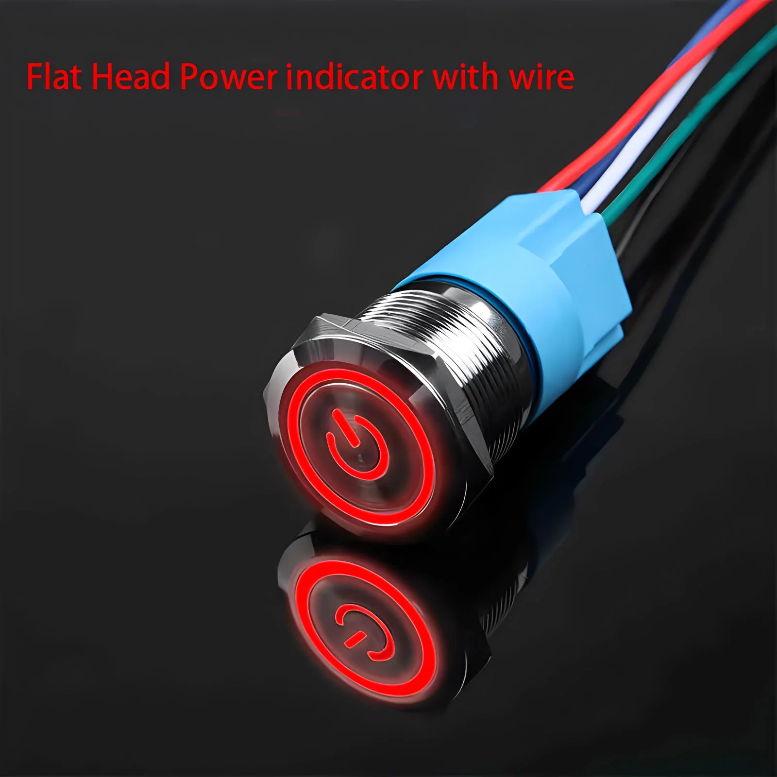 LED Illuminated Metal Push Button Switch 16mm 19mm 22mm 5A Momentary Latching 3-220V 5 Colors