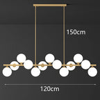 Modern Multi-Head Ironware Acrylic Pendant Chandelier 7-19 Heads 45-95W AC 90-265V