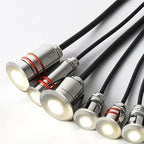 IP68 Mini LED Underwater Spotlight DC 12V 24V Stainless Steel 10mm to 35mm Cutout Pure White Warm White RGB Red Green Blue Yellow Pool Stair