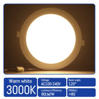 4-Pack LED Recessed Downlight 6W-24W No Flicker 3000K 4000K 6000K AC 110-260V Kitchen