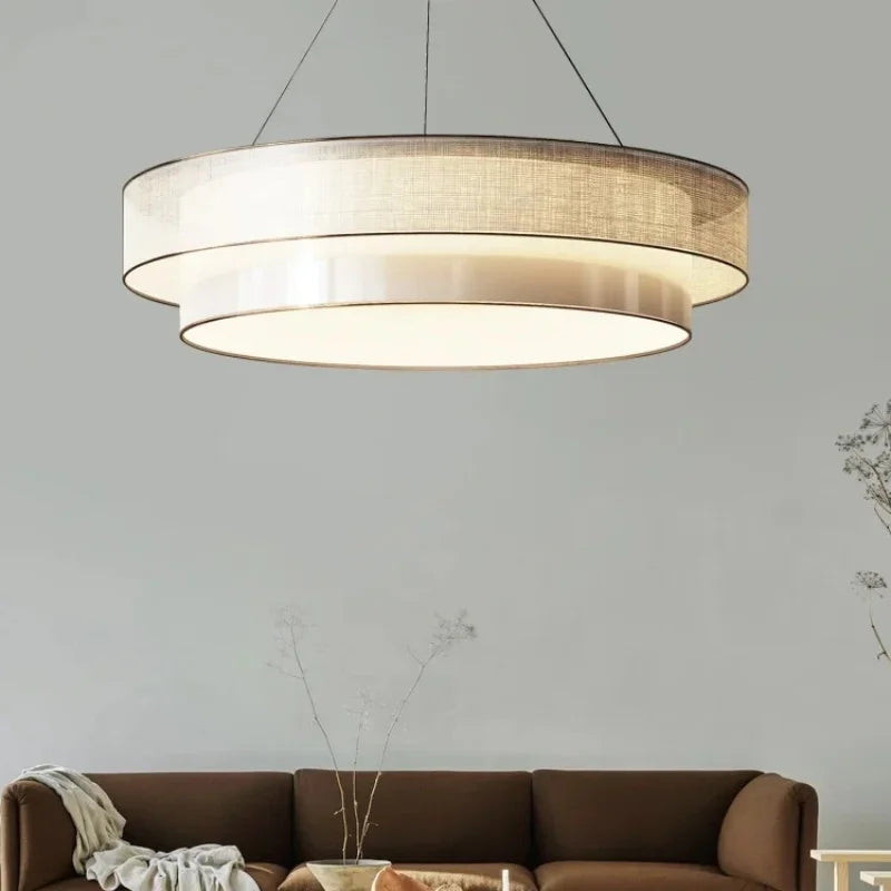 Nordic Hand-Knitted Fabric E26 E27 Pendant Light Nickel Cord Suspension AC 90-260V Bedroom
