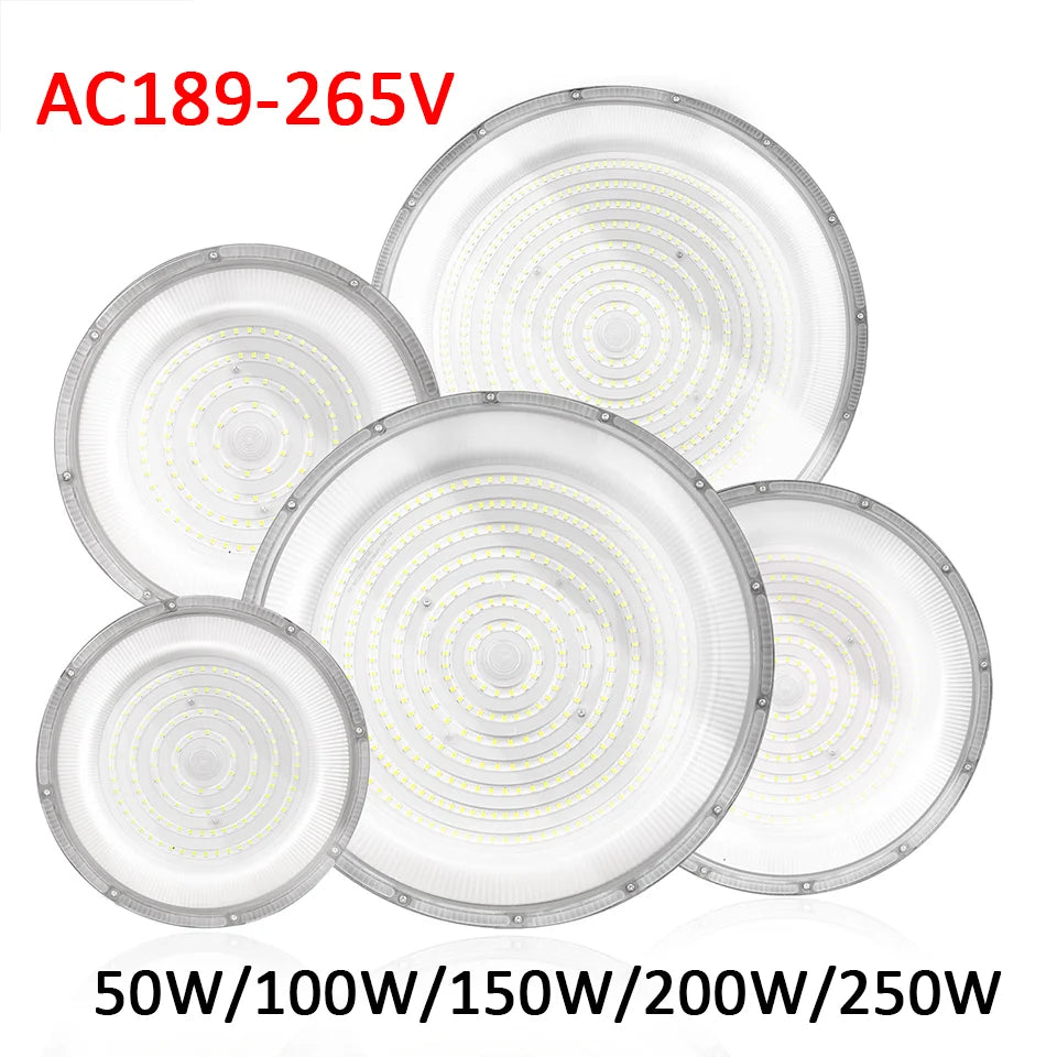 UFO LED High Bay Light 50W 100W 150W 200W 300W 400W 500W 600W IP66 AC85-265V 6500K