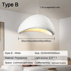 Nordic Wabi-Sabi Hand Knitted LED Pendant Light Single Head PP Plastic Cord Pendant AC 90-260V Living Room Dining Room