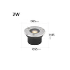 IP67 LED Recessed Ground Spotlight 2W 3W 6W 10W 12W 18W Aluminum Stainless Steel Tempered Glass AC 85-265V or DC 12V 24V Garden Pool