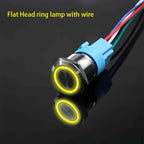 LED Illuminated Metal Push Button Switch 16mm 19mm 22mm 5A Momentary Latching 3-220V 5 Colors