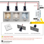 9-18 Pack 1W DC 12V Mini Recessed LED Spotlight Kit IP65 15mm Cutout 30° 120° AC Power Supply